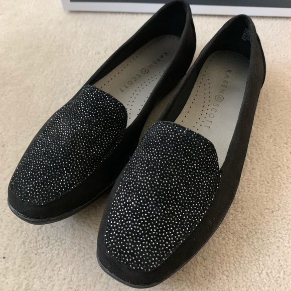 New Karen Scott Jodi Slip-On Flats, bk/bling 5.5 - Picture 13 of 15